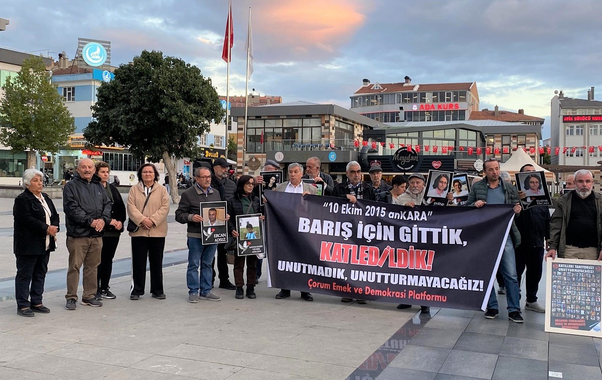 10 Ekim Ankara Gar katliamının 10. yıldönümü Çorum'da anıldı (1)