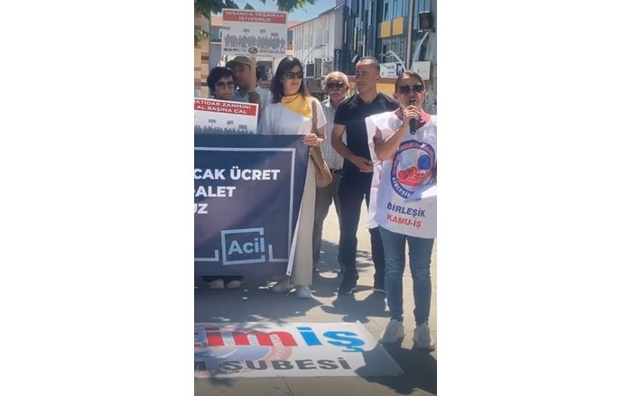 Birleşik Kamu İş, hükümetin kamu emekçilerine sunduğu zam teklifini “sefalet ücreti” olarak nitelendirerek insanca ücret talebiyle meydanlara çıktı (2)