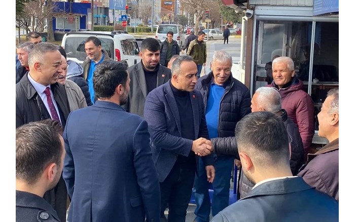 CHP heyeti yoğun ve sıcak ilgiyle karşılandı