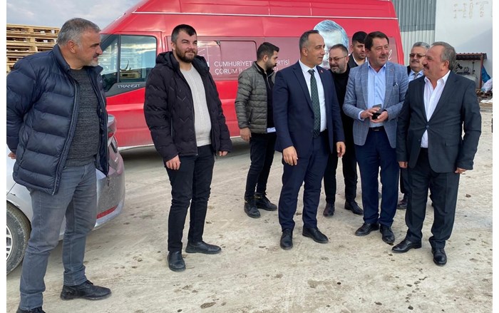 CHP heyeti, Zanaatkarlar Küçük Sanayi Sitesi Yapı Kooperatifi’ni ziyaret etti (3)