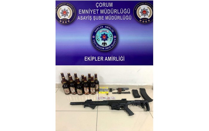 Çorum Emniyet Müdürlüğü, son bir hafta içinde çok sayıda suç aleti ele geçirdi (1)