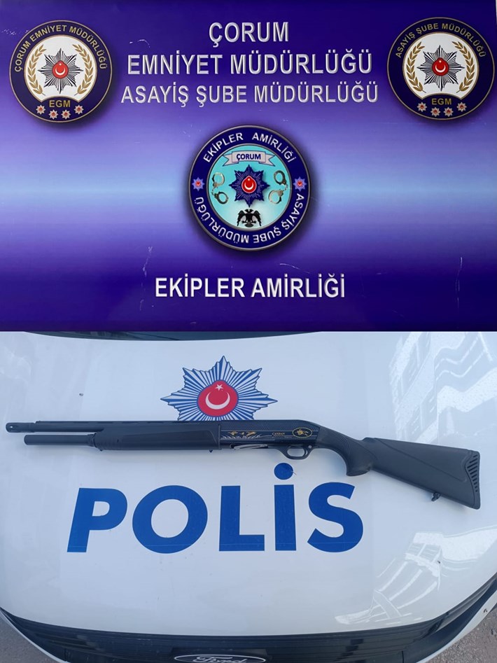 Çorum Emniyet Müdürlüğü'nün çalışmaları sonucu ele geçirilen silahlar (3)