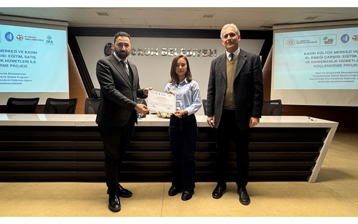 Çorum'da 20 kadın girişimci sertifika aldı (1)