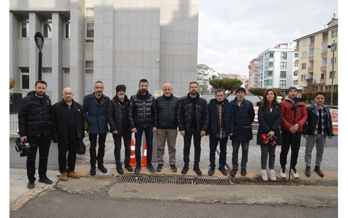 Çorum'da basın mensupları, korumalar hakkında suç duyurusunda bulundu (1)