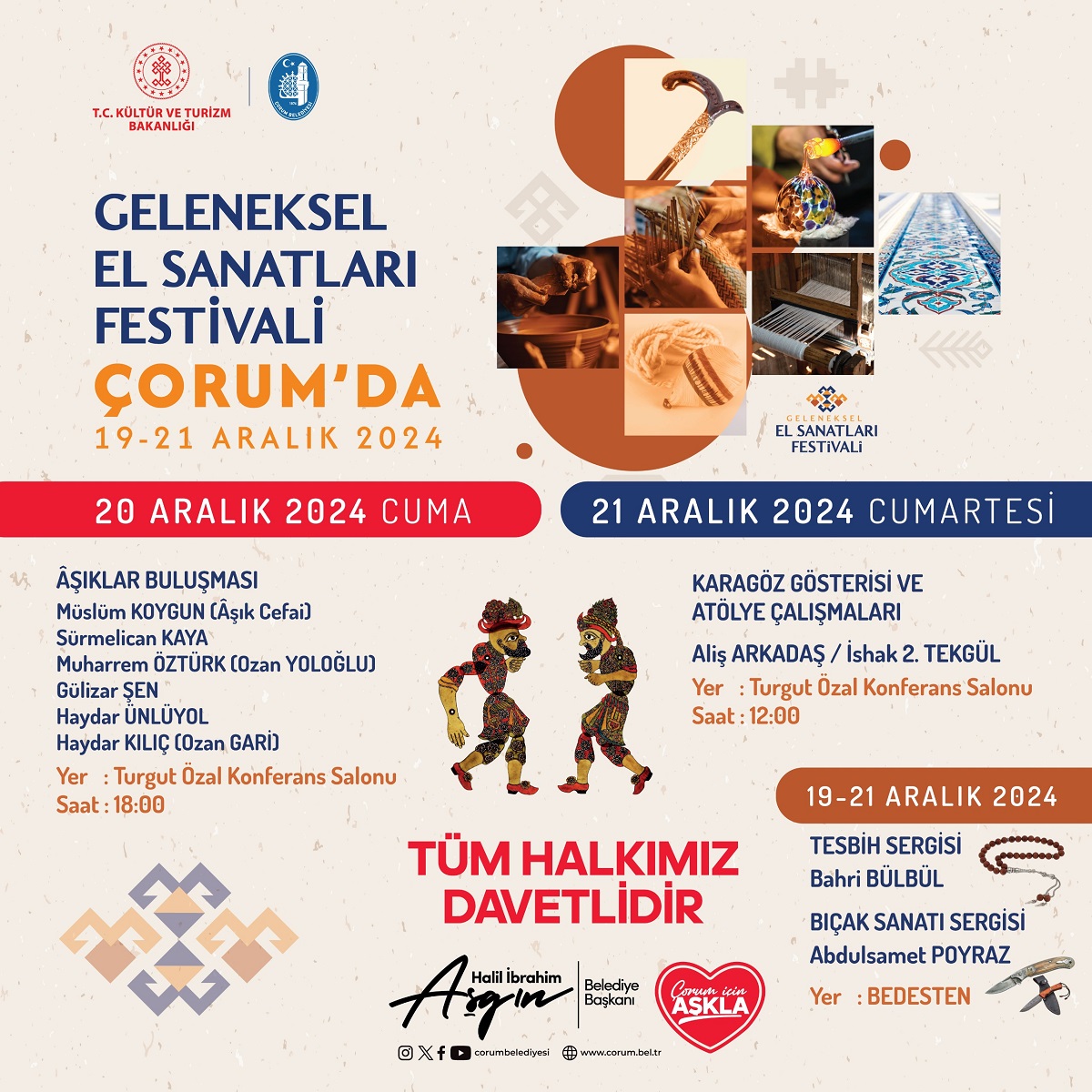 Çorum'da Geleneksel El Sanatları Festivali