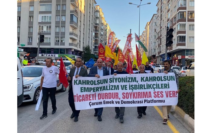 Emek ve Demokrasi Platformu tarafından Filistin halkına sahip çıkmak amacıyla bir yürüyüş ve kitlesel basın açıklaması düzenlendi (10)