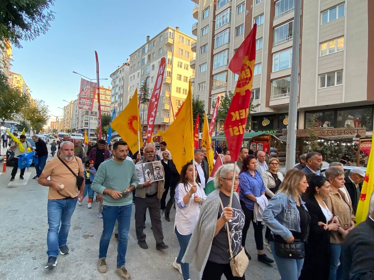 Emek ve Demokrasi Platformu tarafından Filistin halkına sahip çıkmak amacıyla bir yürüyüş ve kitlesel basın açıklaması düzenlendi (7)