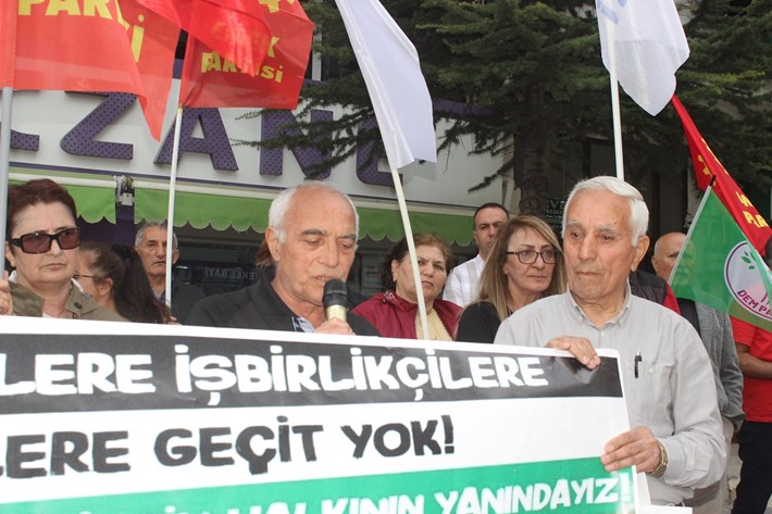 EMEP Çorum İl Başkanı Muharrem Özünel, basın açıklaması yaptı