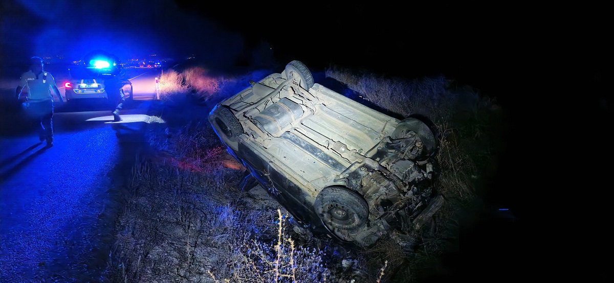 Kaza, Çorum Alaca karayolu İbrahim köyü mevkiinde meydana geldi (1)