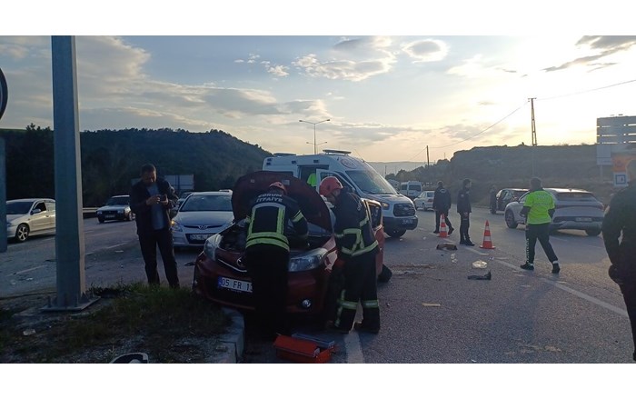 Kaza, Çorum Samsun karayolu Baraj Kavşağı’nda meydana geldi (1)