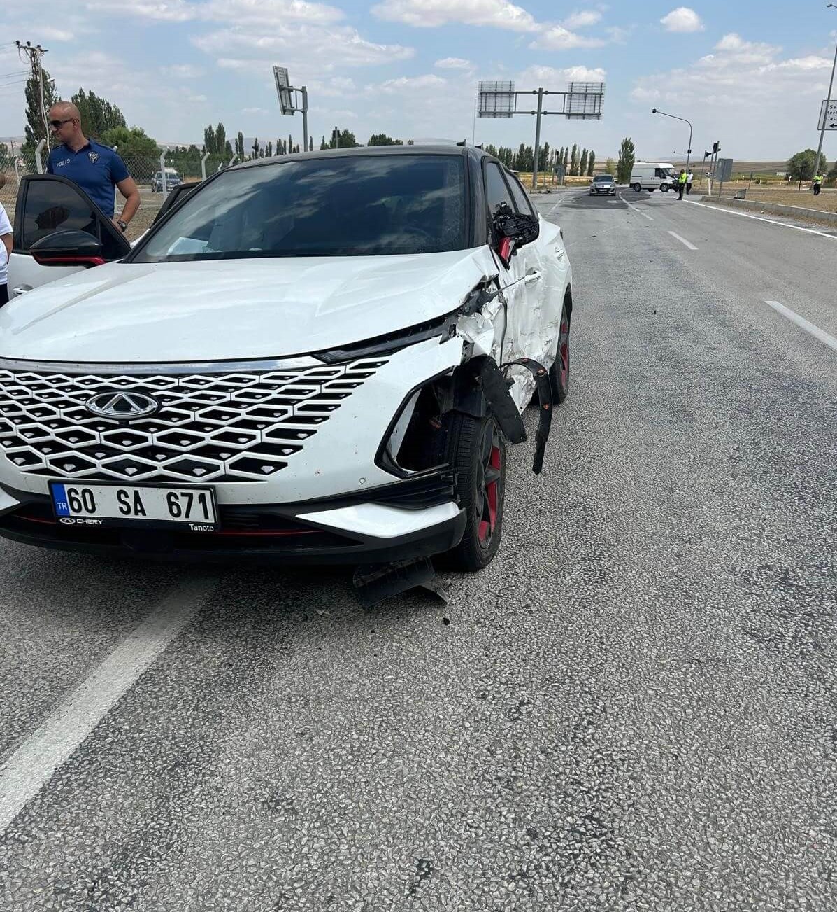 Kaza, eski Alaca Yozgat karayolu Mezbahane kavşağında meydana geldi (2)