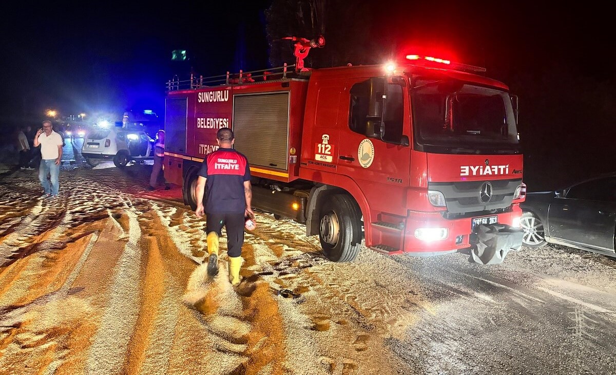 Kaza, Sungurlu ilçesi Boğazkale Sungurlu Karayolu Salmanköy mevkiinde meydana geldi (2)
