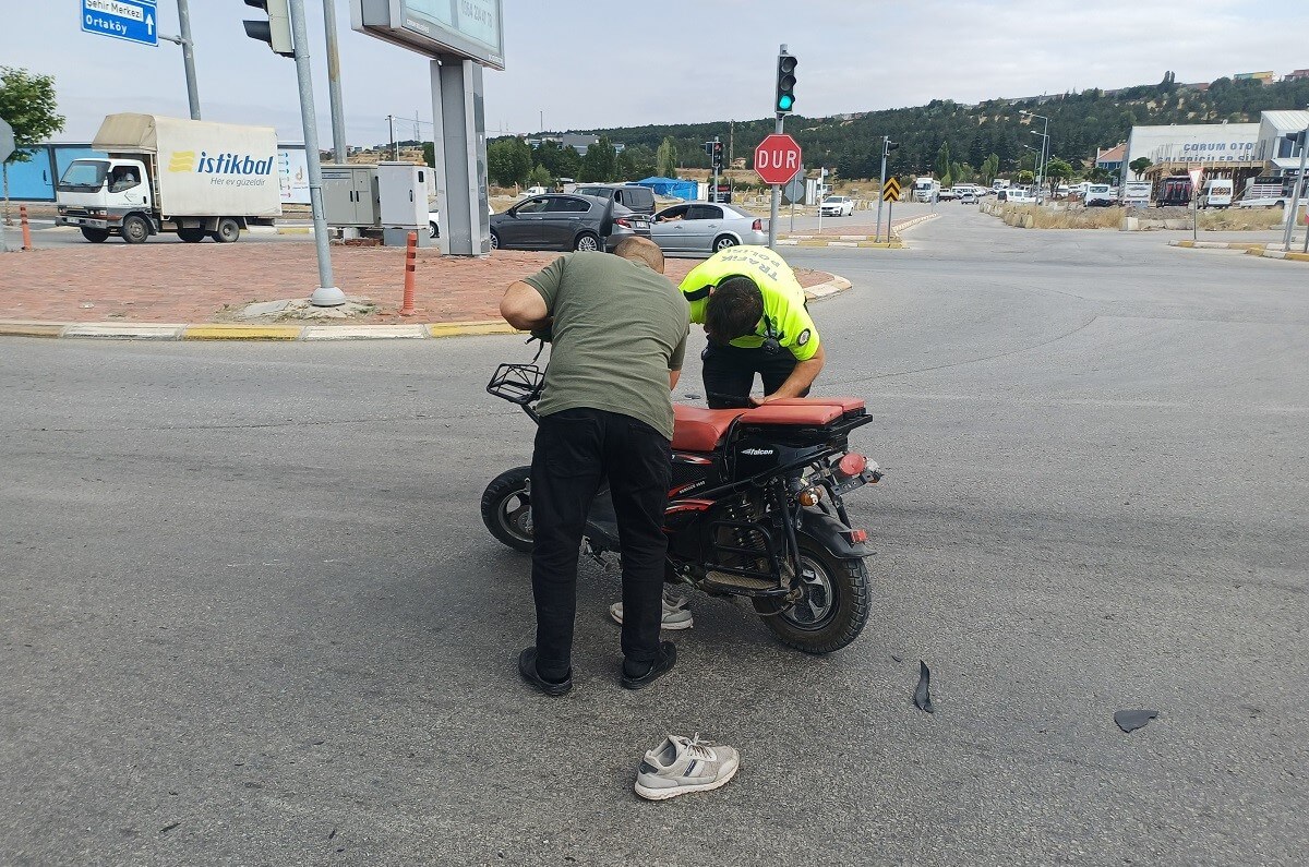 Kazada motosiklet sürücüsü ağır yaralandı