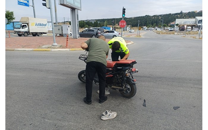 Kazada motosiklet sürücüsü ağır yaralandı