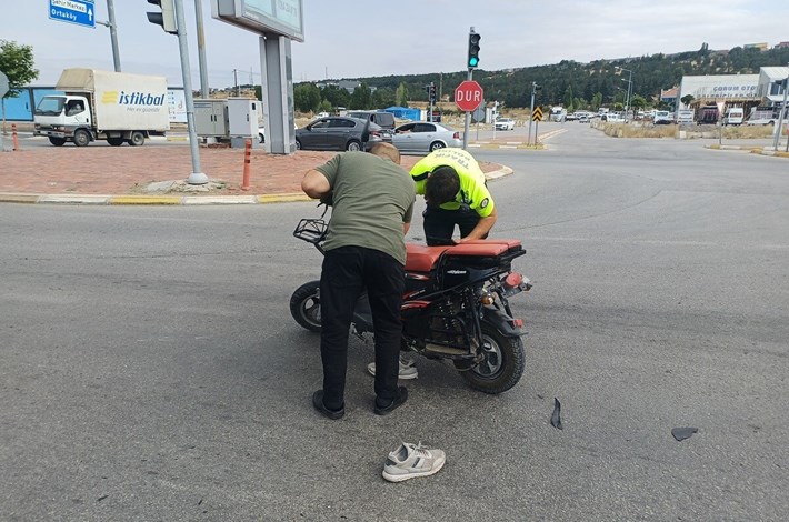 Kazada motosiklet sürücüsü ağır yaralandı