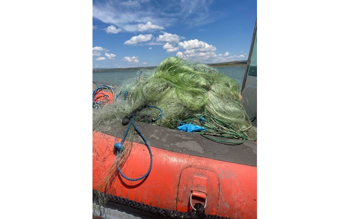 Koçhisar Barajı’ndan 2 bin 600 metre uzunluğunda ağ ele geçirildi (2)