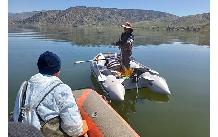 Obruk Barajı'nda yapılan denetimde 2 bin 200 metre uzunluğunda ağ ve 400 paraketa ele geçirildi (2)