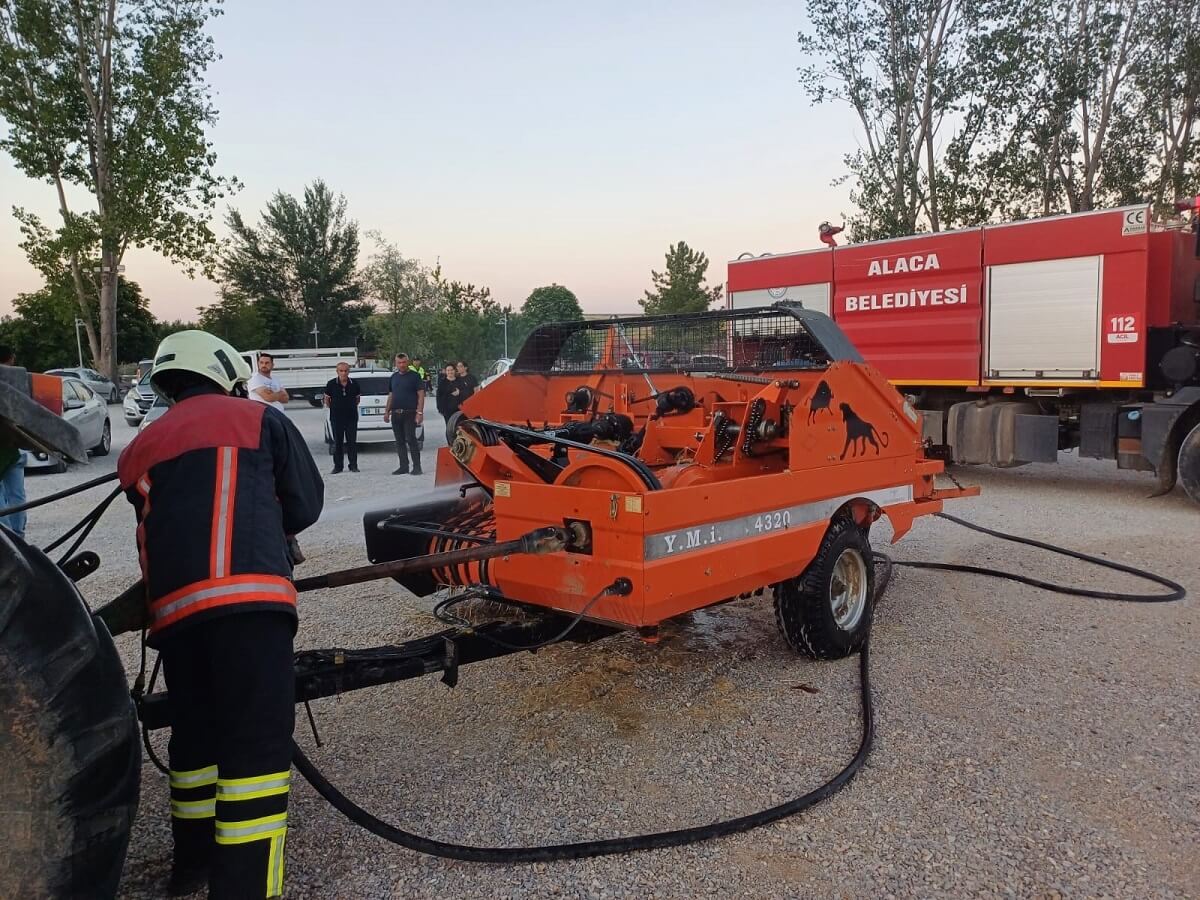 Olay, Alaca ilçesinde Veli Çayırı mesire alanı mevkiindeki bir tarlada meydana geldi
