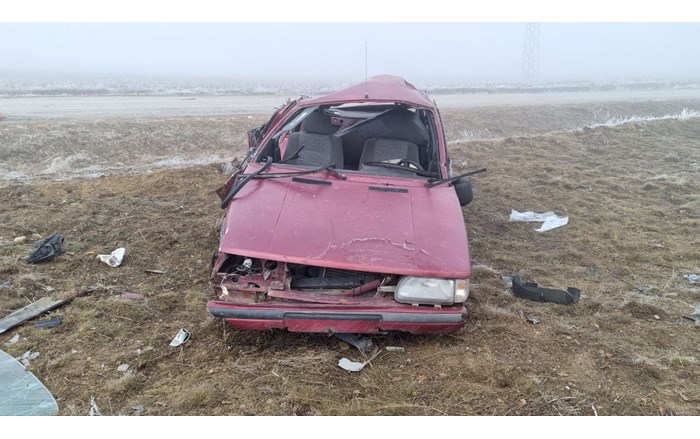 otomobil takla attı, 5 kişi yaralandı (3)