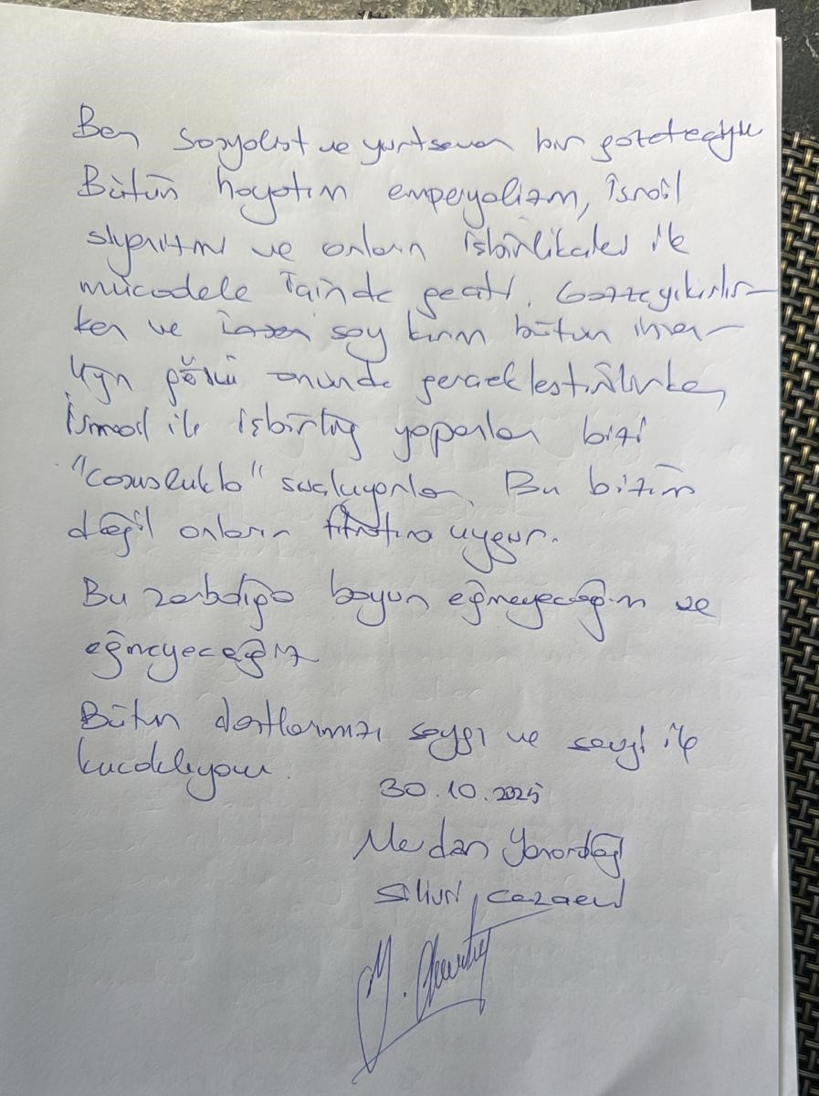 Silivri Cezaevinde bulunan Merdan Yanardağ, Çorumlulara mektup gönderdi (3)