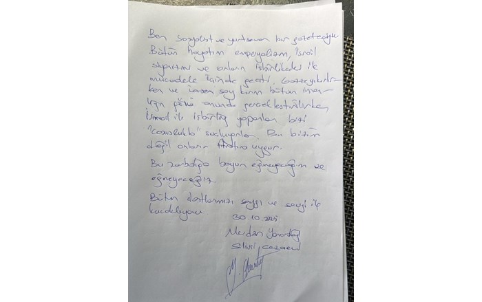 Silivri Cezaevinde bulunan Merdan Yanardağ, Çorumlulara mektup gönderdi (3)