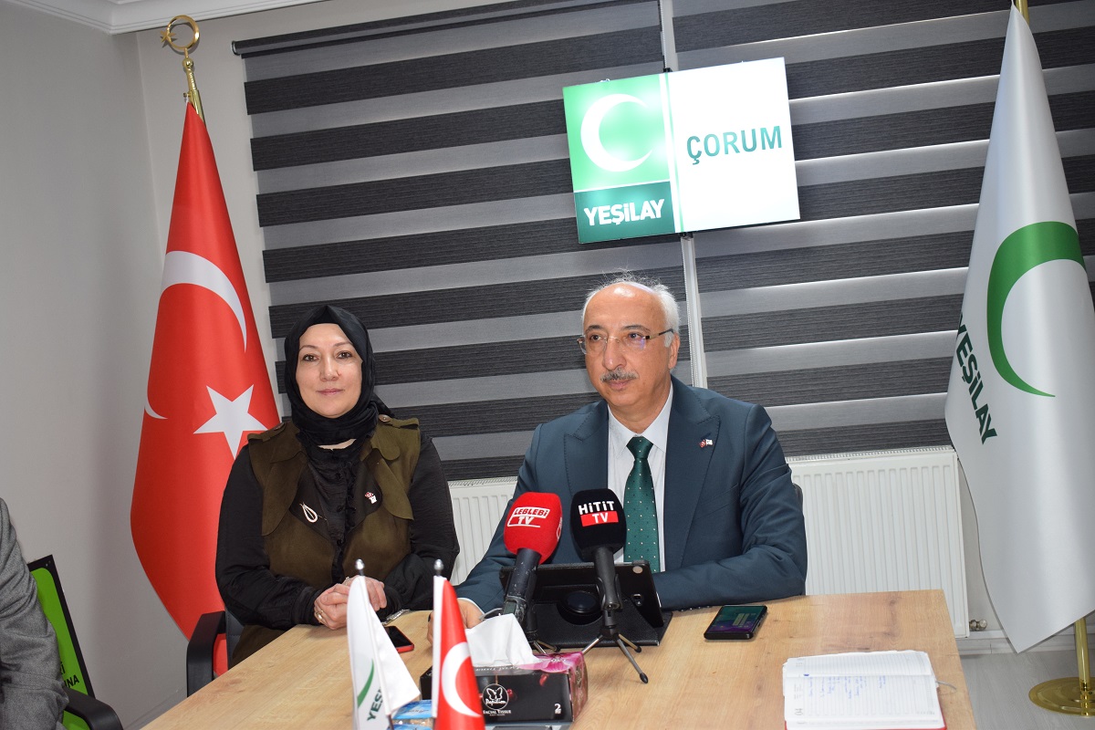 Türkiye Yeşilay Cemiyeti Çorum Şube Başkanı Dr. İ. Türker Ejder, çalışmaları anlattı