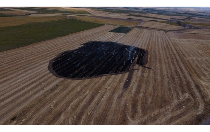 Yangın, Alaca ilçesi Çal köyünde meydana geldi