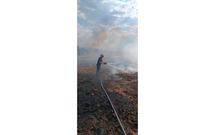 Yangında köy mezarlığı, 250 adet sulama borusu ve 50 adet sulama fıskiyesi zarar gördü (3)