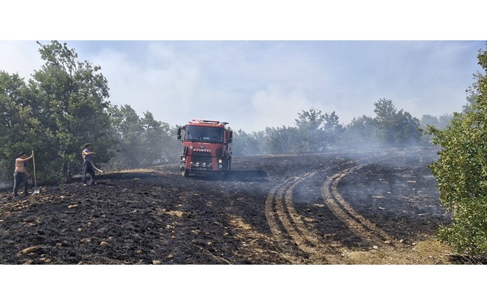 200 dönüm ekili arazi kül oldu
