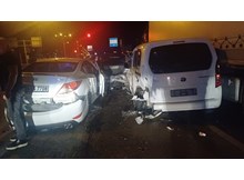 Çorum'da 5 araçlı zincirleme trafik kazası