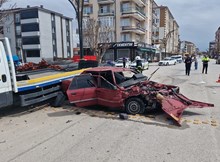 Çorum’da 2 otomobil çarpıştı: 2 yaralı