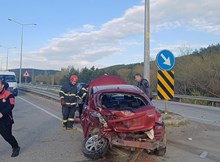 Çorum’da 2 otomobil çarpıştı: 3 yaralı