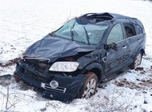 Jeep şarampole yuvarlandı: 1 yaralı