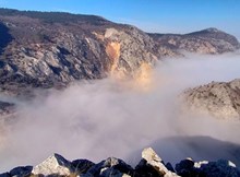 Kırkdilim geçidinde sis denizi