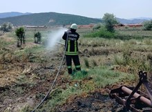 Korkutan arazi yangını