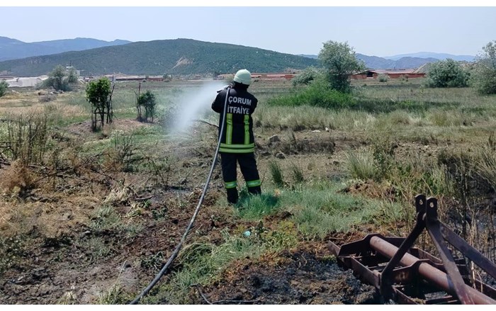 Korkutan arazi yangını