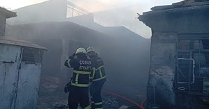 Metruk iş yerinde korkutan yangın