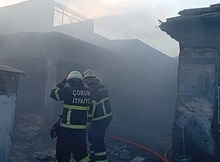 Metruk iş yerinde korkutan yangın