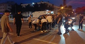 Motosiklet sürücüsü kazada yaralandı