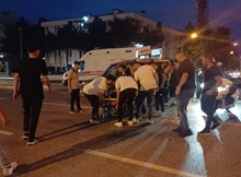 Motosiklet sürücüsü kazada yaralandı