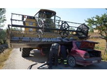 Otomobil biçerdöverin altında kaldı: 1 ölü