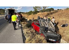 Otomobil takla attı: 2 kişi yaralandı