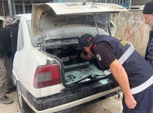 Park halindeki araçta yangın çıktı