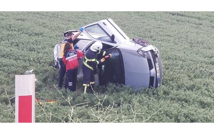 Takla atan otomobil hurdaya döndü: 1 yaralı