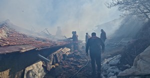 Tandır yangını güçlükle söndürüldü