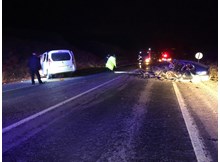 Amasya yolunda kaza: 1 ölü, 3 yaralı