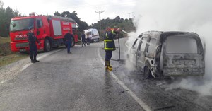 Osmancık'ta araç yangını