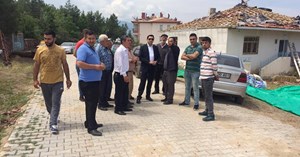 Hortumun vurduğu köyde inceleme