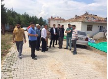 Hortumun vurduğu köyde inceleme