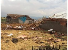 Laçin'e hortum darbesi